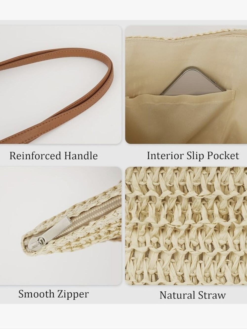 Straw Tote Bag - Picture 3 of 6